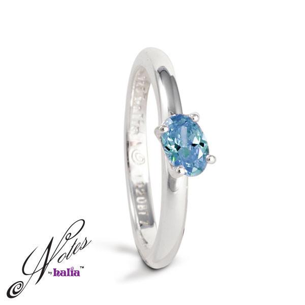 Blue Topaz Delish Stacking Ring Sterling Silver Notes by Halia