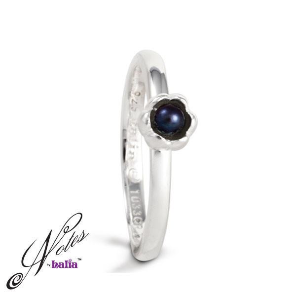 Grey Freshwater Pearl Dance 'til Dawn Pearl Stacking Ring Sterling Silver Notes by Halia