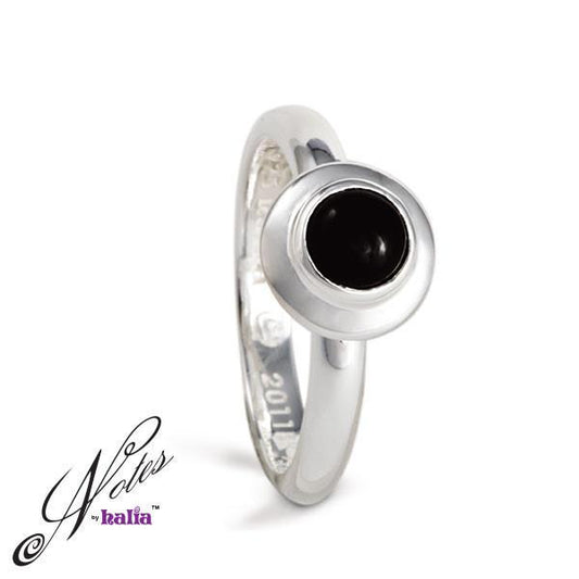 Round & Round Stacking Ring - Black Onyx, Pearl - Metalsmiths Sterling‰̣ۡå¢ Canada