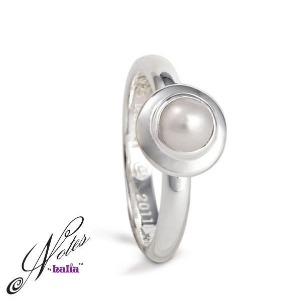 Round & Round Stacking Ring - Black Onyx, Pearl - Metalsmiths Sterling‰̣ۡå¢ Canada