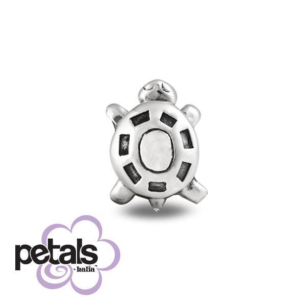 Tiny Turtle -  Petals Sterling Silver Charm