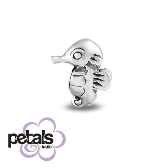 Silly Seahorse -  Petals Sterling Silver Charm