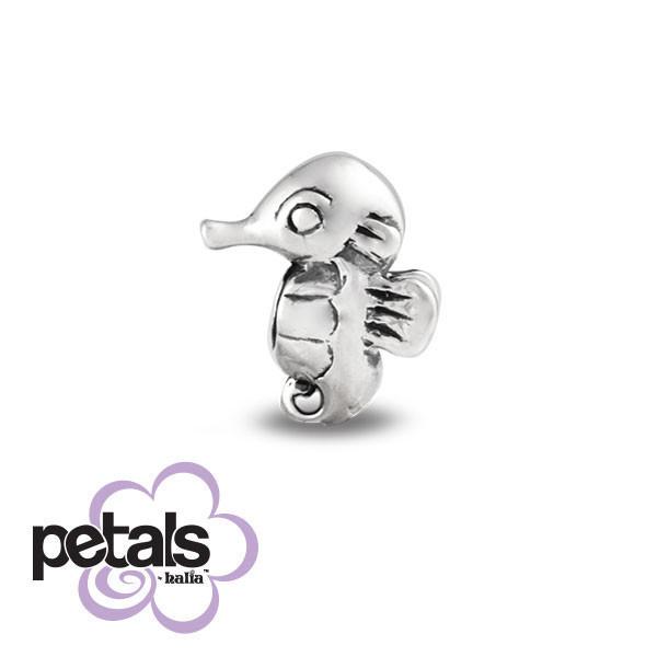 Silly Seahorse -  Petals Sterling Silver Charm