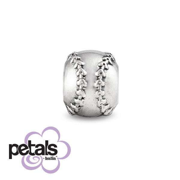 Softball Champ -  Petals Sterling Silver Charm