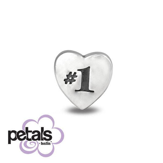 Number One Girl -  Petals Sterling Silver Charm