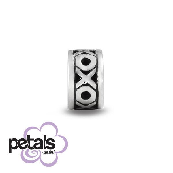 Hugs & Kisses Forever -  Petals Sterling Silver Charm