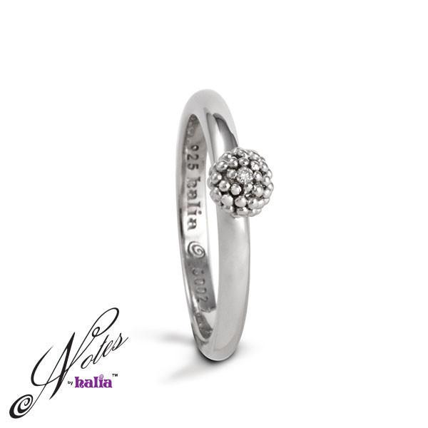 Charming Cluster Diamond Stacking Ring Sterling Silver Notes by Halia