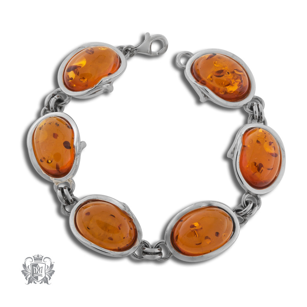 Freeform Wrapped Amber Bracelet