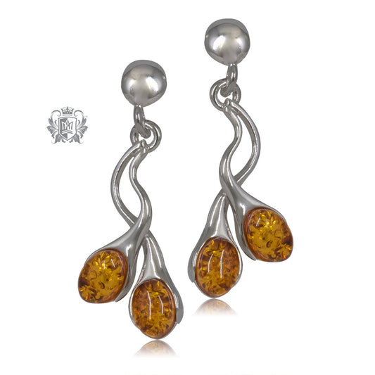 Amber Swirl Earrings