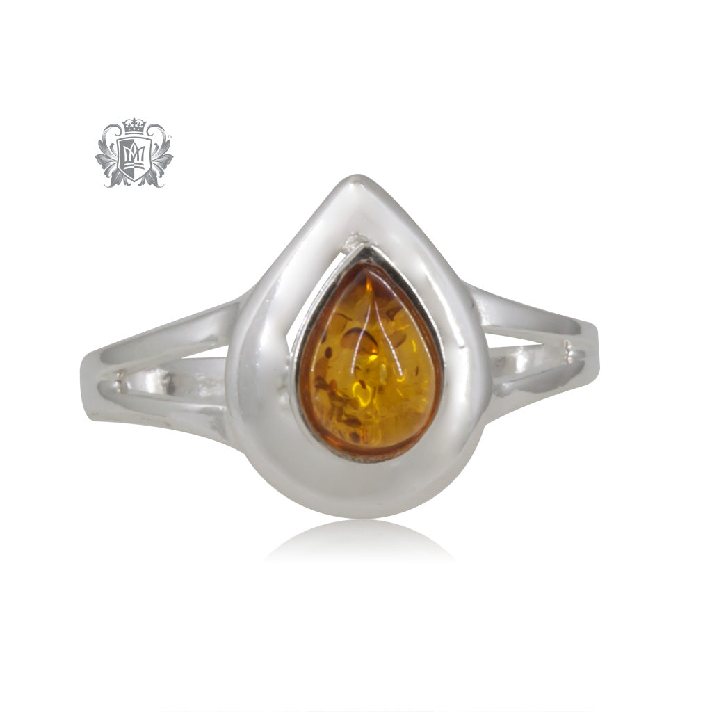 Amber Pear Setting Ring