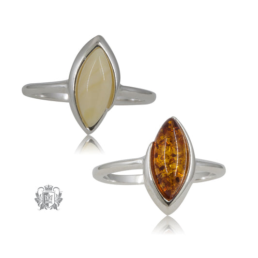 Marquise Amber Ring