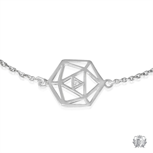 CZ Hexagon Bracelet