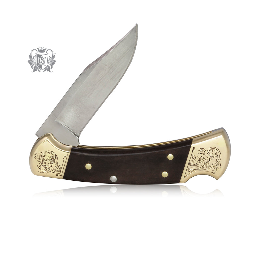 Hand Engraved Buck 112 Knife