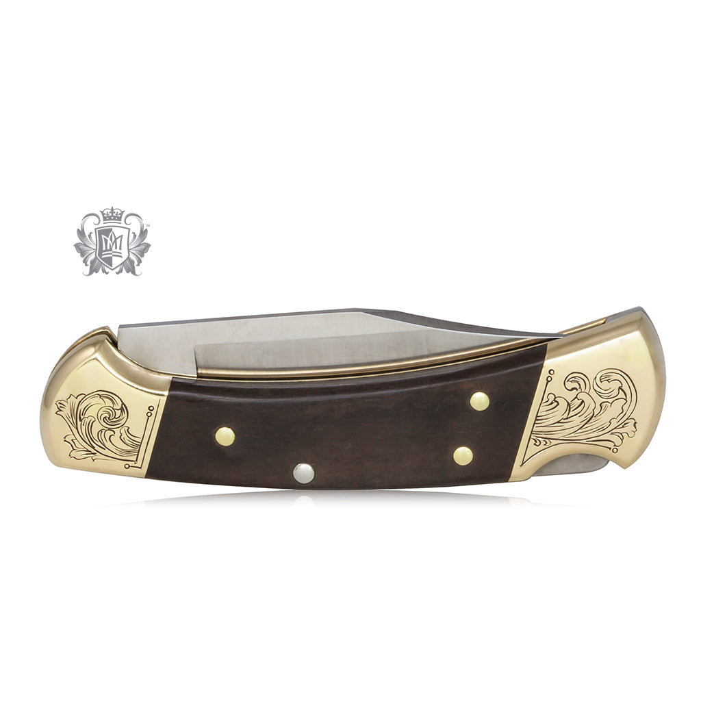 Hand Engraved Buck 112 Knife