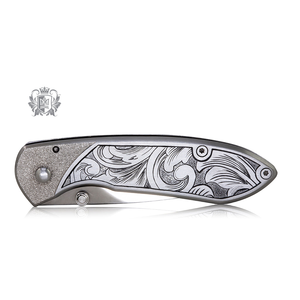 Hand Engraved Buck 327 Knife