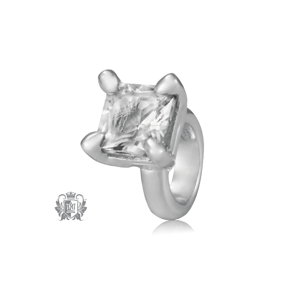 Cubic Prong Set Embrace Charm