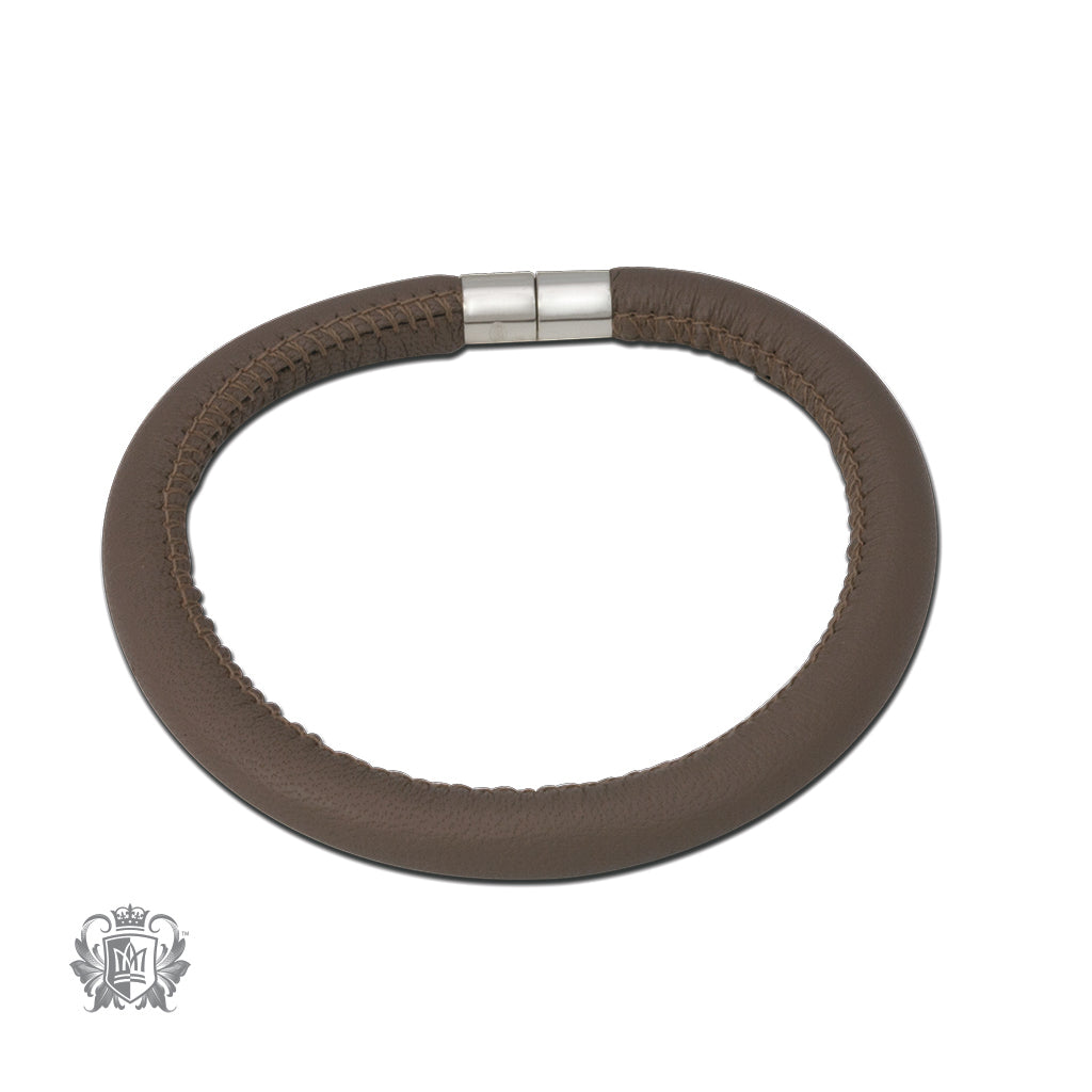 Single, Double and Triple Wrap Cappuccino Leather Embrace Bracelet