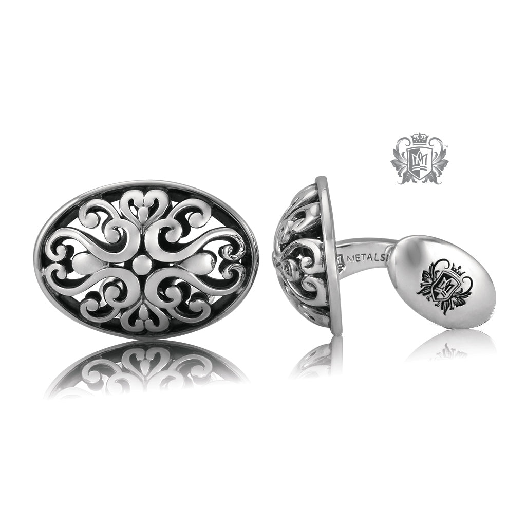 Oval Scrolled Cufflinks