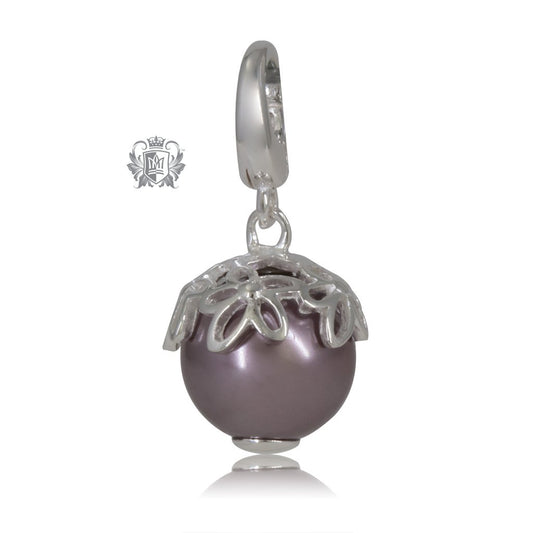 Daisy Lace Black Pearl Charm Metalsmiths Sterling Silver