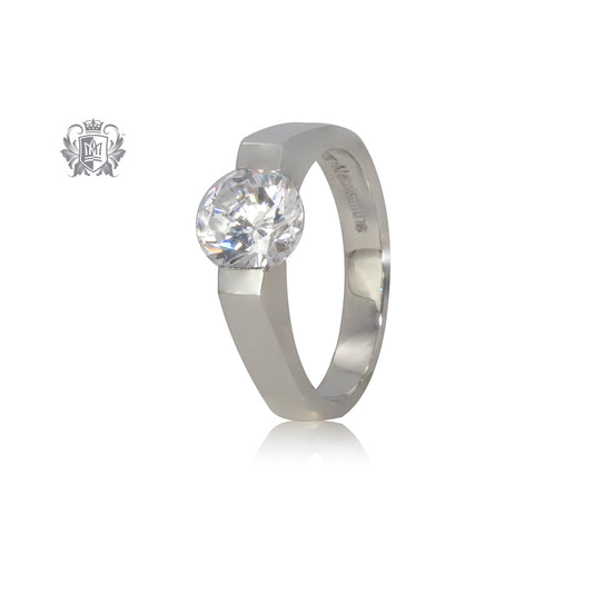 Large Round CZ Ring