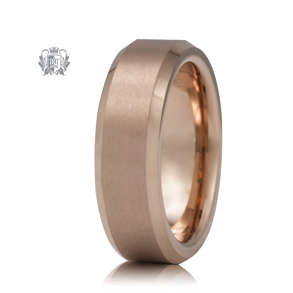 Rose Gold Coloured Comfort Fit Tungsten Band (6.5mm)