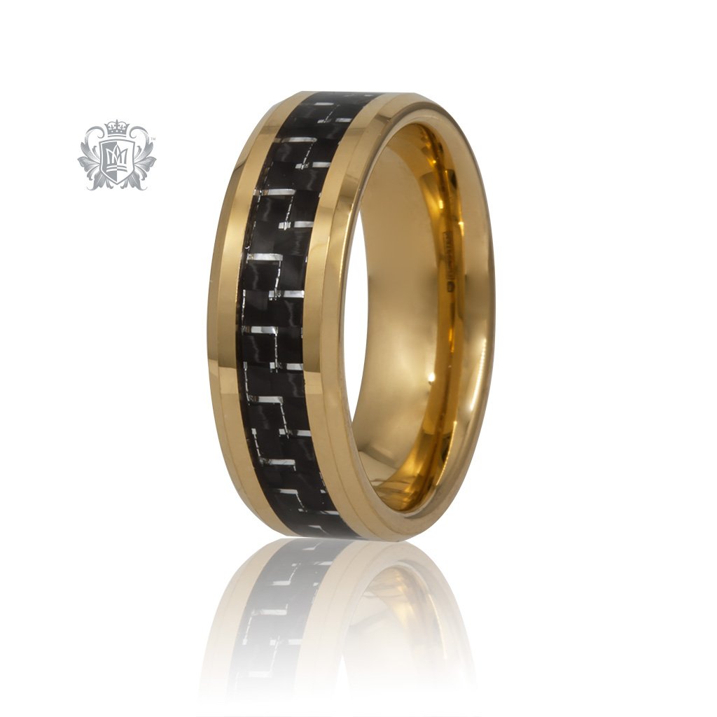 Gold Plated Black Tungsten Band - Metalsmiths Sterling‚Ä∞√£¬¢ Canada