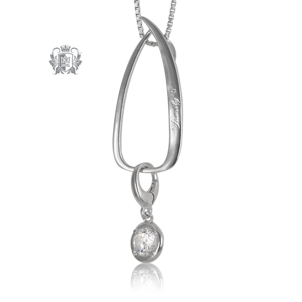 Modern Family Charm Keeper Pendant with 3 birthstone charms (sold separately1