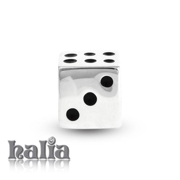 Lucky Dice -  Sterling Silver Bead