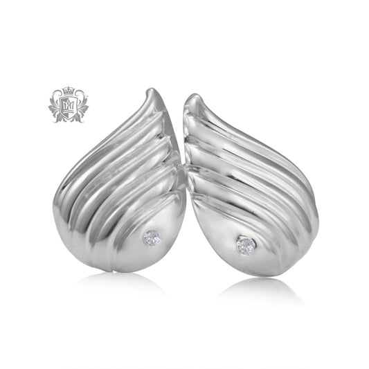 Shell Diamond Studs