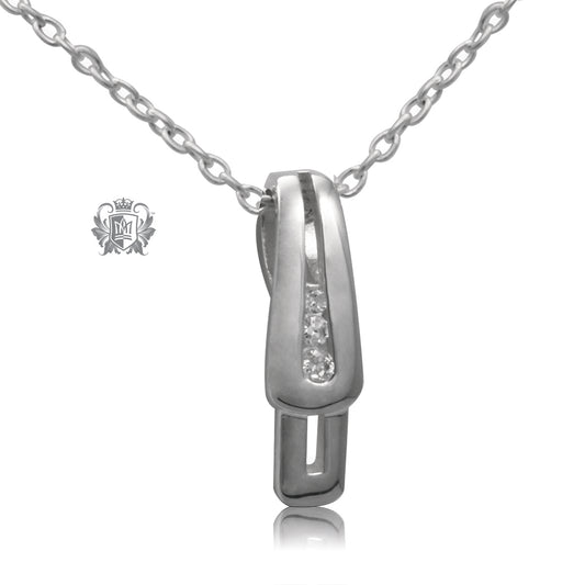 Channel Set Sparkle Pendant