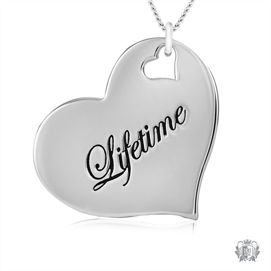 Engraved Heart Pendant - Lifetime