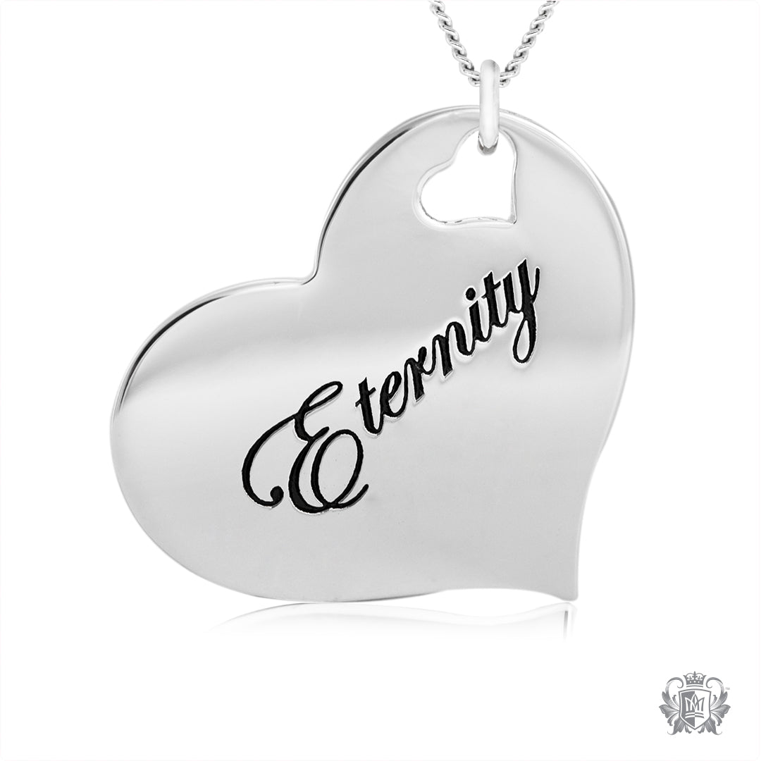 Engraved Heart Pendant - Eternity