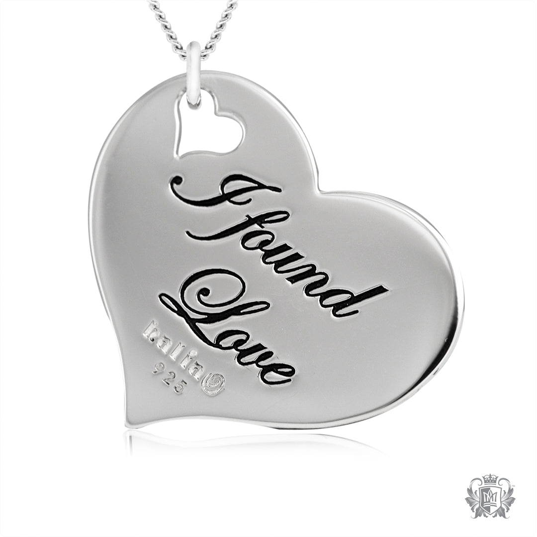 Engraved Heart Pendant - I Found You