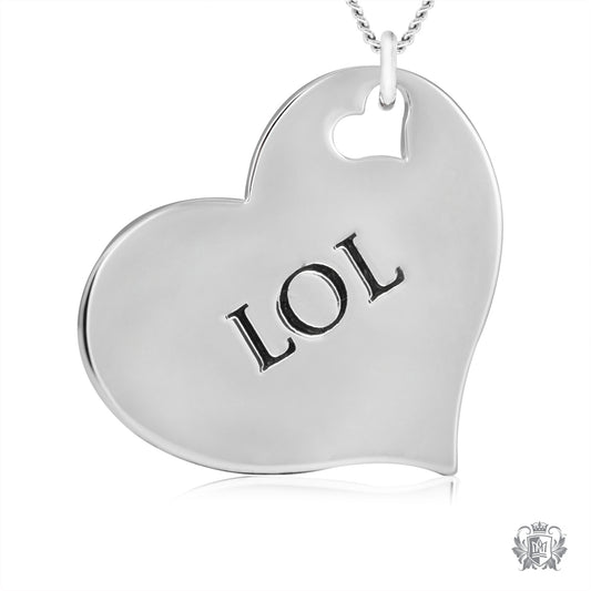 Engraved Heart Pendant - LOL