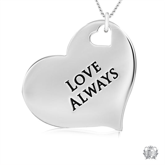 Engraved Heart Pendant - Love Always