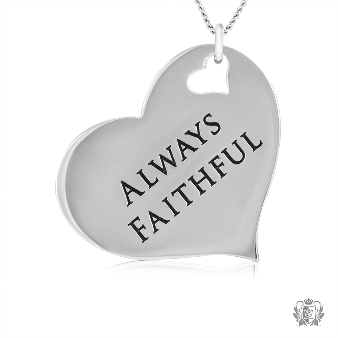 Engraved Heart Pendant - Always Faithful