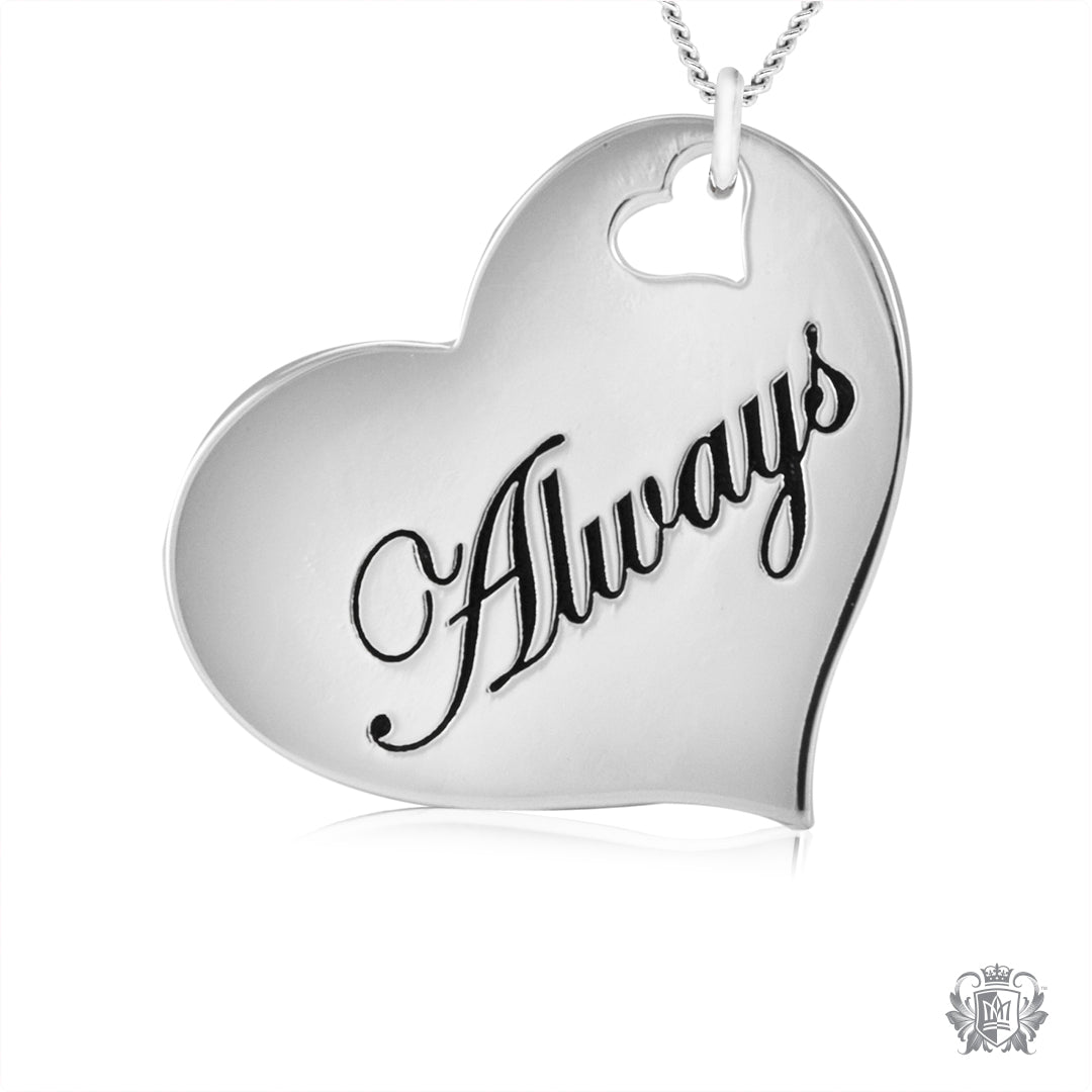 Engraved Heart Pendant - Always Dream