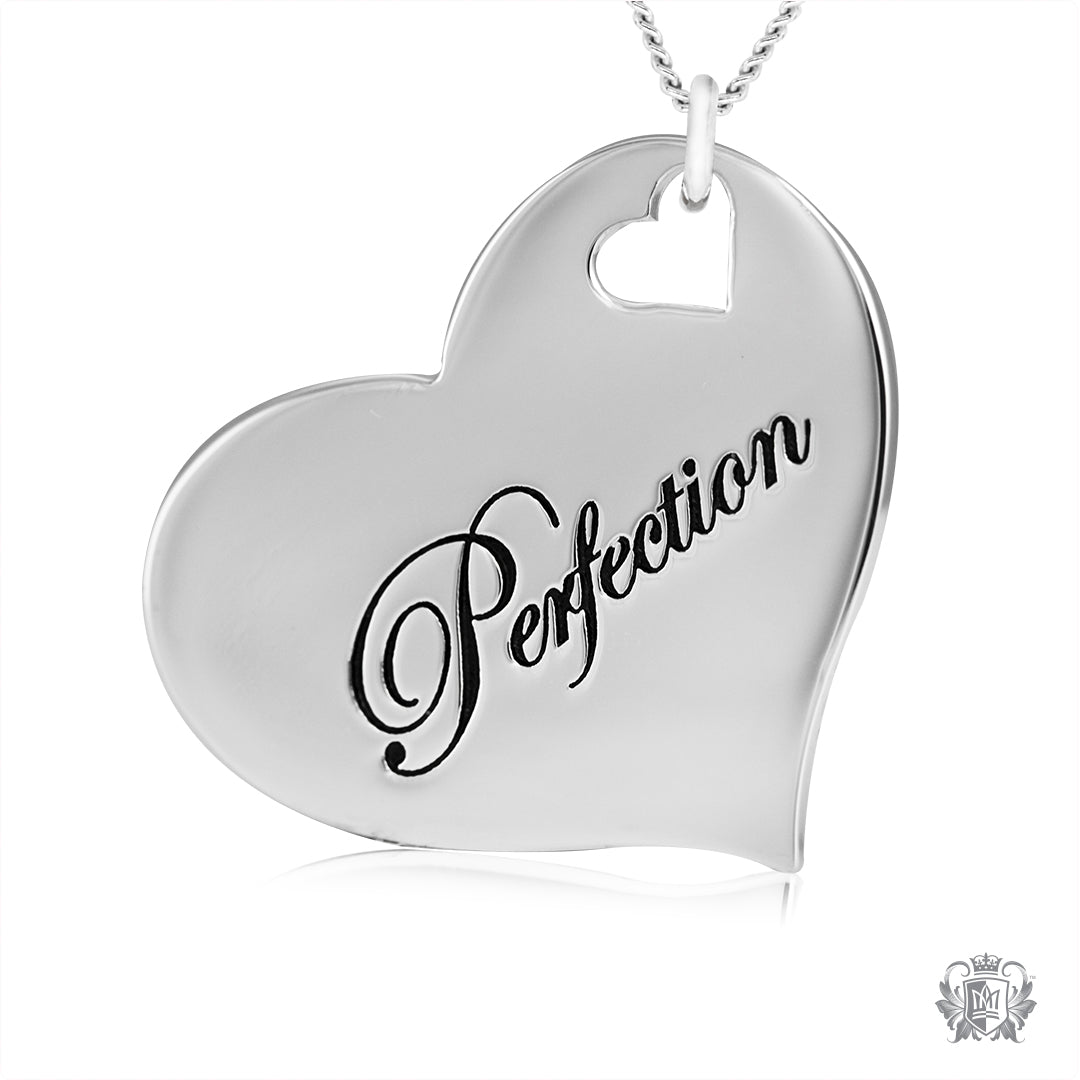 Engraved Heart Pendant - Perfection