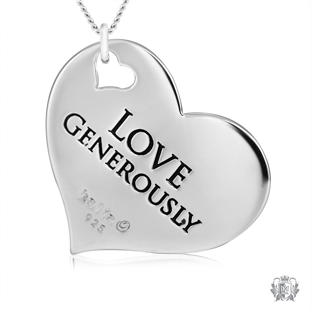 Engraved Heart Pendant - Live Simply