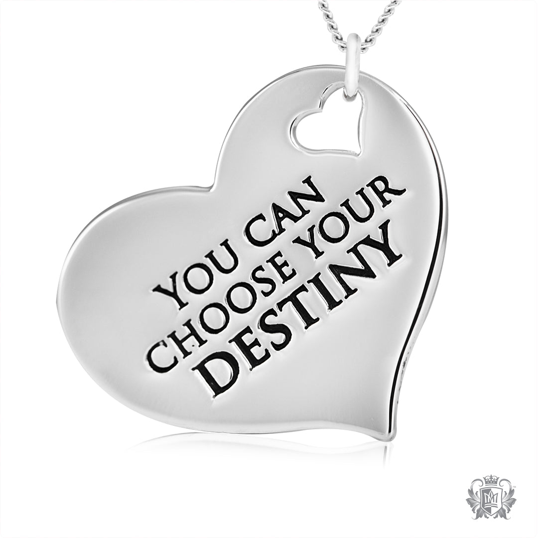 Engraved Heart Pendant - You Can Choose Your Destiny