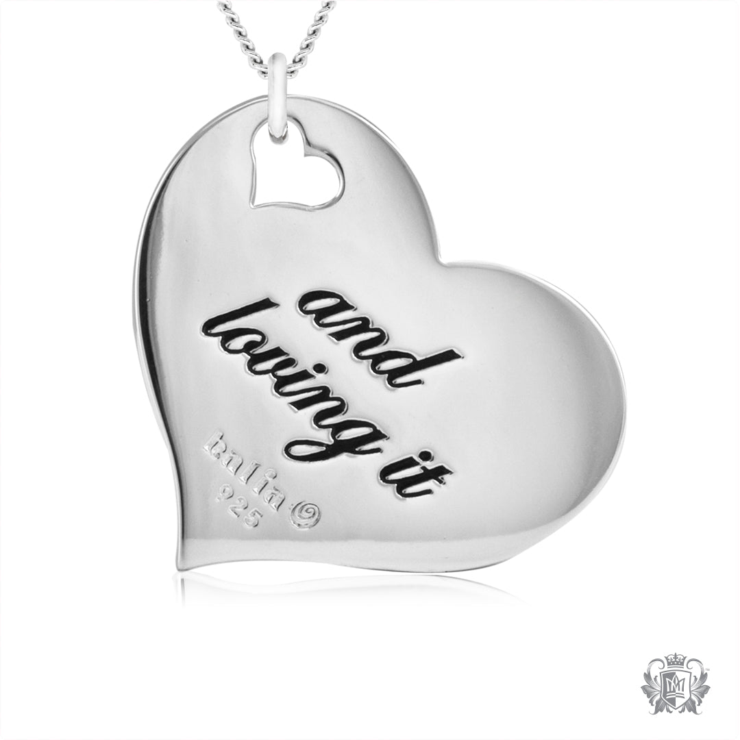 Engraved Heart Pendant - Single and Loving It