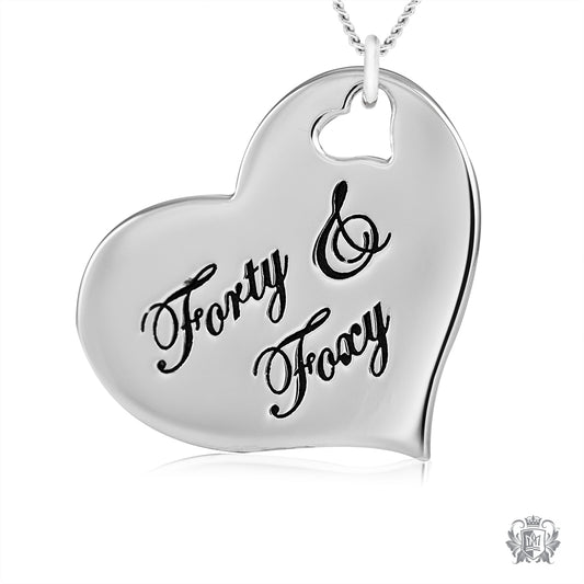 Engraved Heart Pendant - Forty & Foxy
