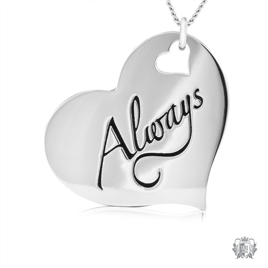 Engraved Heart Pendant - Always