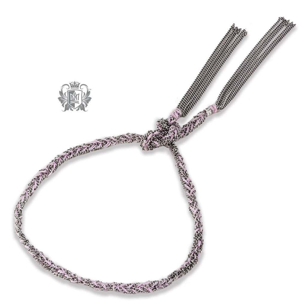Sterling Silver Silk Knotted Bracelet