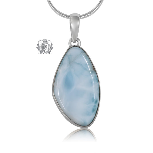 Large Freeform Larimar Necklace