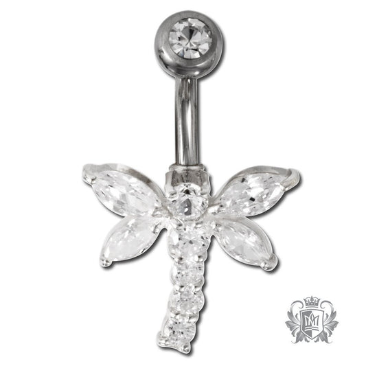 Metalsmiths Sterling Silver Dragonfly Belly Ring