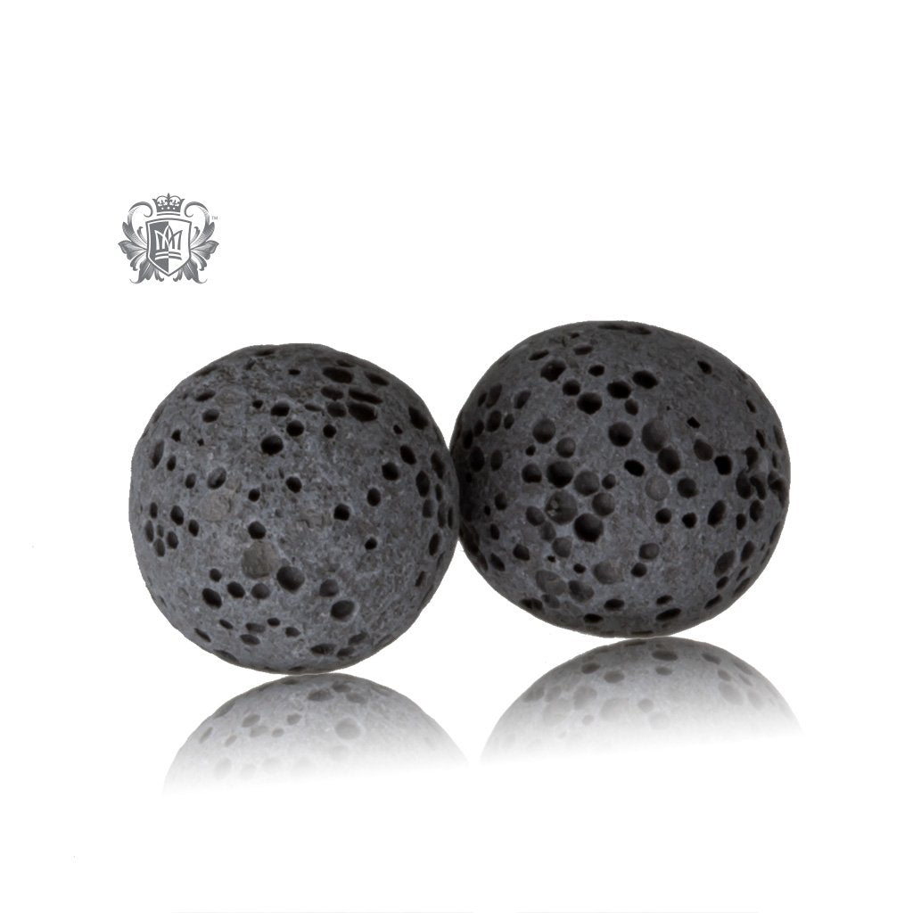 Midnight Black Perfect Scent Aromatherapy Lava Touchstones for Earrings