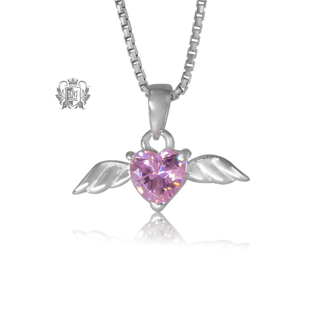 Pink Cubic Heart Pendant – Metalsmiths Sterling