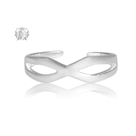 Metalsmiths Sterling Silver Crossover Toe Ring