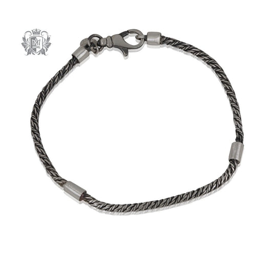 Street Finish Twisted Rover Double Barrel Bracelet